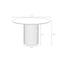 Manhattan Comfort 5-Piece Hathaway 47.24 Round Dining Set in Black with 4 Palmer Dining Armchairs in Silver Lining 4-DT03DC088AR-BKSL - alternate 4